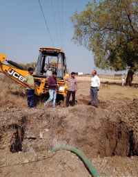 When the pipeline was connected, it broke from another place