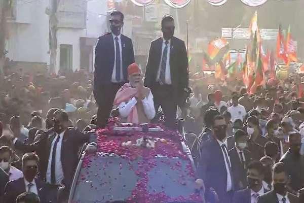 PM Modi roadshow in varanasi