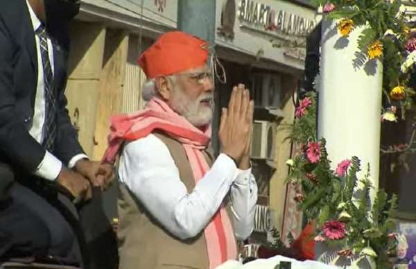 PM Modi roadshow in varanasi