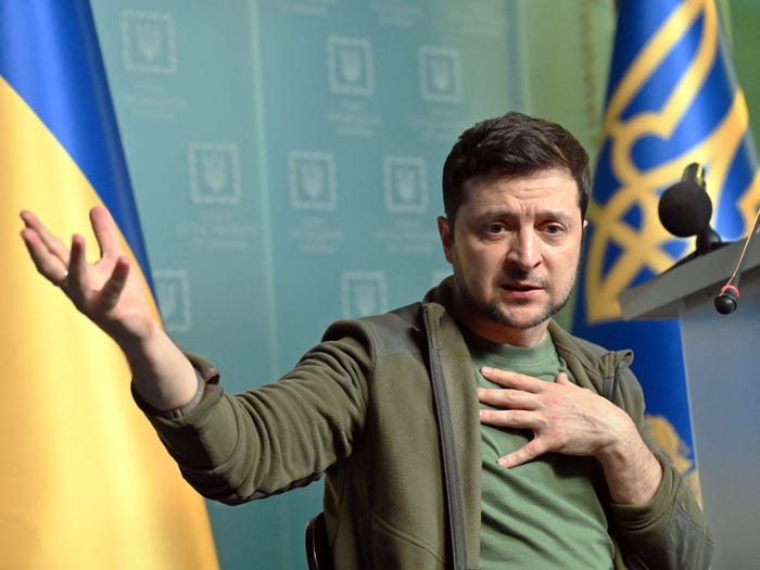 Volodymyre Zelensky Condemns NATO Decision to Rule Out Fly Zone