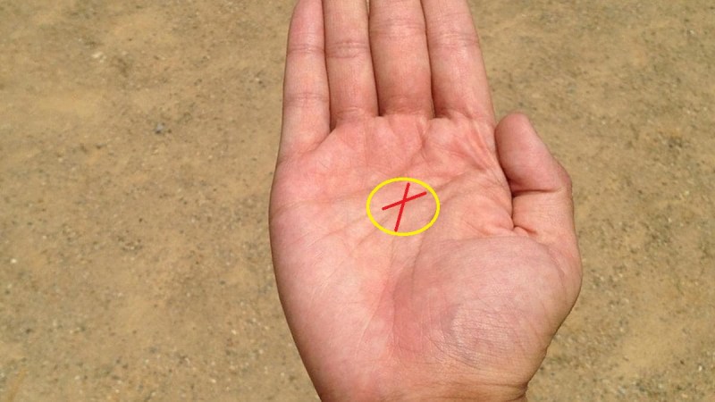 hatheli par x ka nishan, हथेली पर एक्स का निशान होना, palmistry in hindi, hast rekha shastra, palmistry x on palm, palmistry x mark,