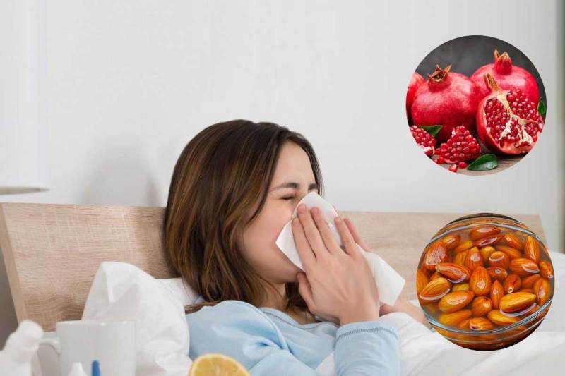 health tips in hindi, seasonal disease, diet for healthy body, pomegranate, changing weather, viral diseases, almonds,