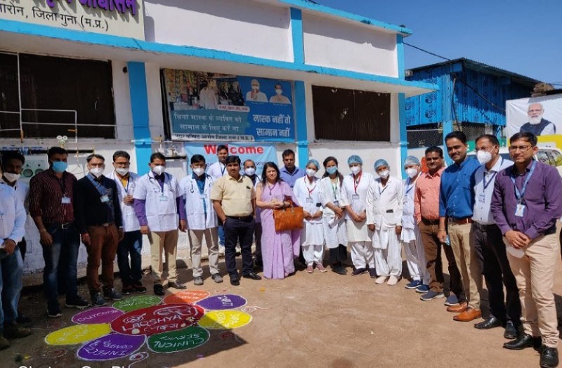 राष्ट्रीय स्तर की टीम ने आरोन सिविल अस्पताल का किया फाइनल मूल्यांकन