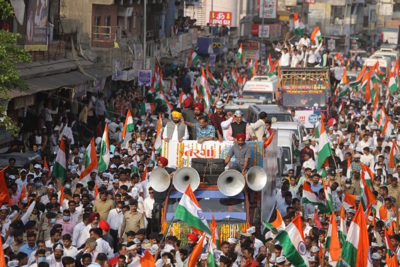 AAP, Arvind Kejriwal, Road show, Bhagwant Mann, Gujarat