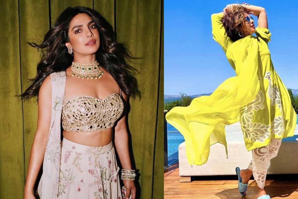 priyanka chopra looks beautiful in yellow suit see her all Indian look