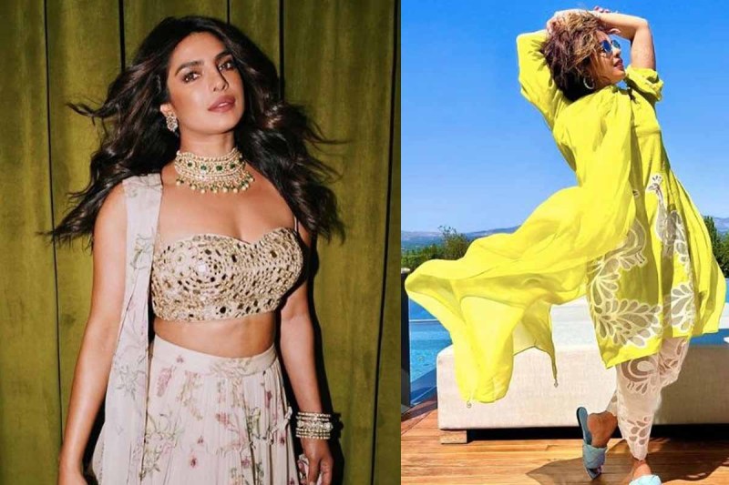 priyanka chopra looks beautiful in yellow suit see her all Indian look