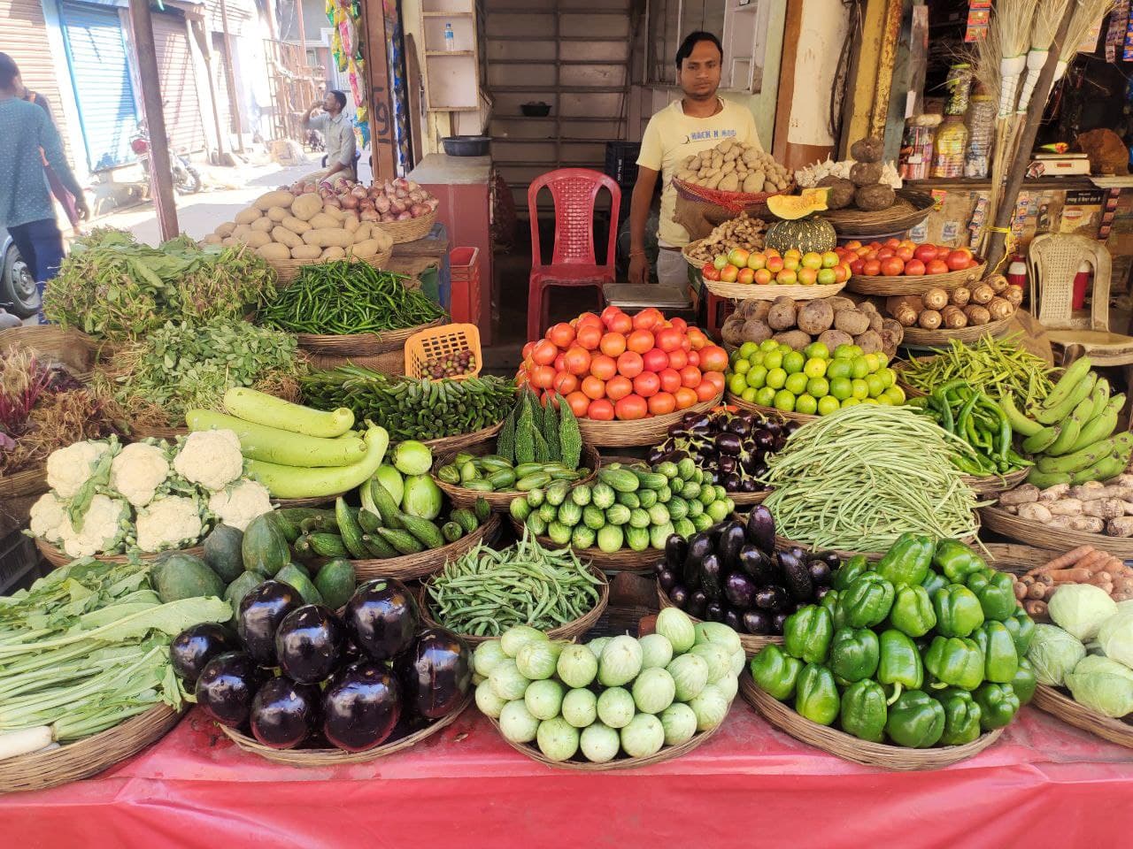 the prices of green vegetables