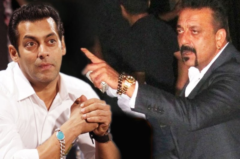 when sanjay dutt reached salman khan house shouted dum hai to bahar aa