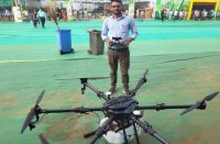 छत्तीसगढ़ के युवा ने बनाया 32 किलो का एग्रीकल्चर ड्रोन