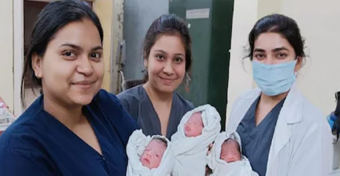 OMG : मेरठ के मेडिकल कालेज में 51 साल की महिला ने तीन बच्चों को दिया जन्म