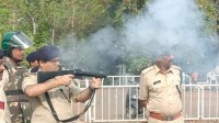 Police released tear gas, fired bullets to control the miscreants