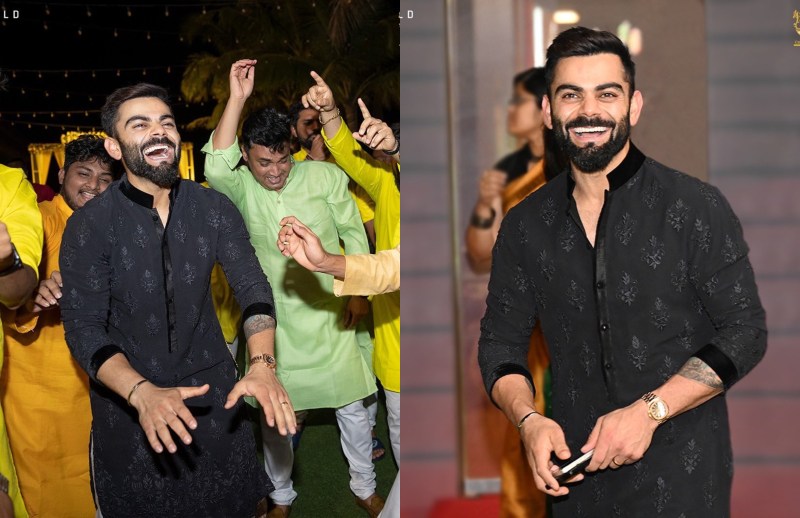 virat kohli dances maxwell wedding party song from pushpa