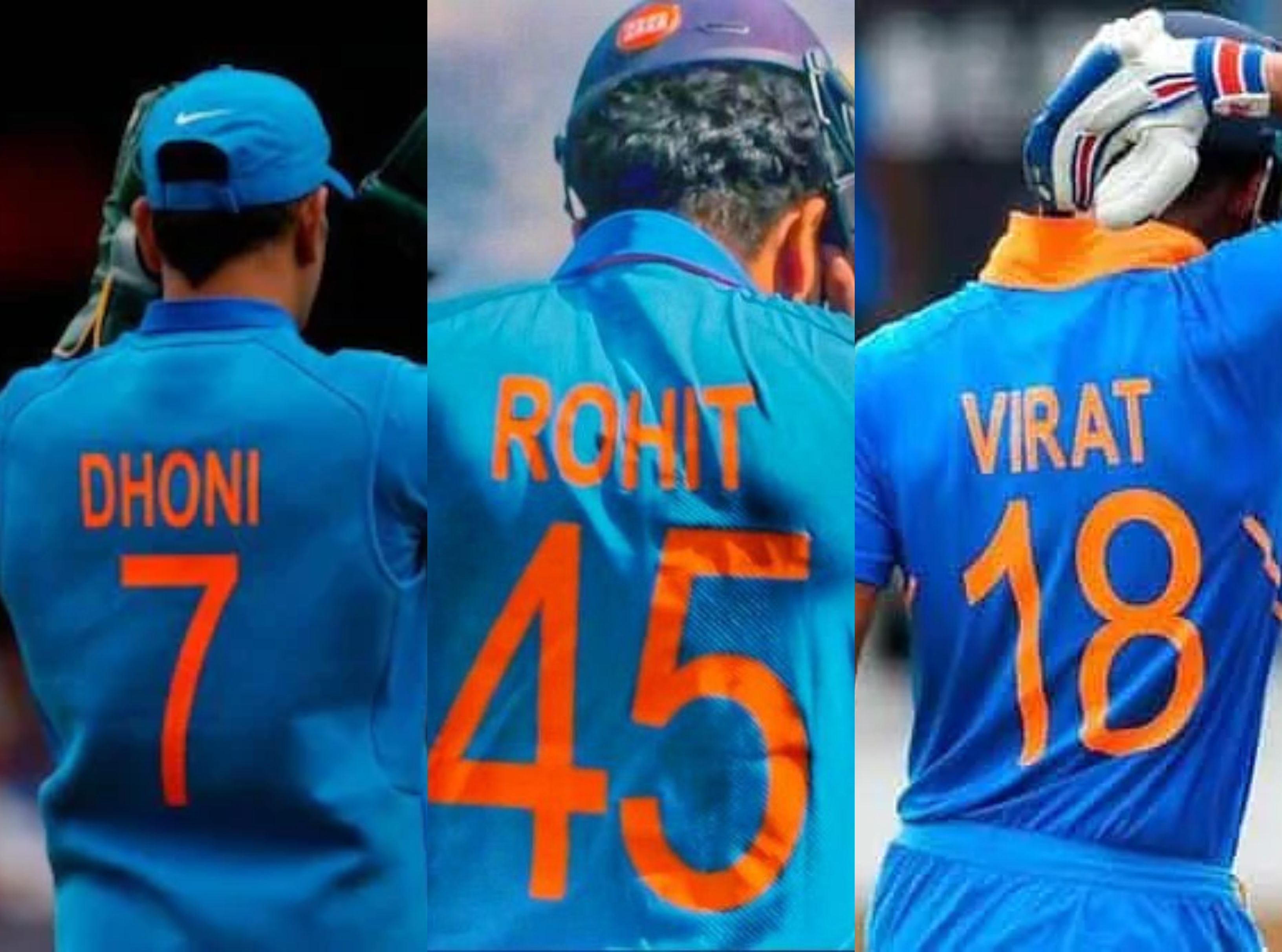 reason behind dhoni kohli rohit jersey number