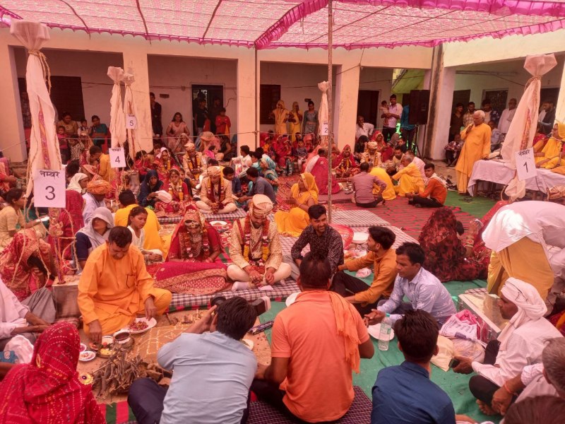 सैनी समाज के सामुहिक विवाह सम्मेलन में 5 जोड़े परिणय सूत्र में बंधे