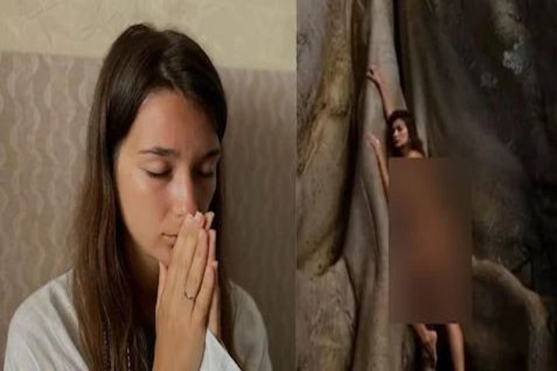 Model Did Naked Photoshood On A 700 Year Old Holy Tree In Bali 