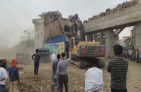 The administration removed the houses coming in the middle of the bridge, got the government land vacated in Naugaon