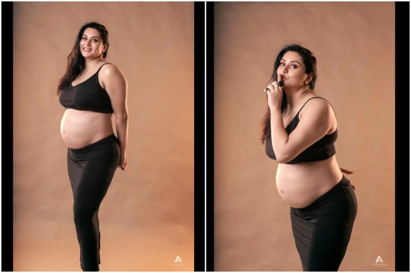 actress namitha announces pregnancy with a photoshoot