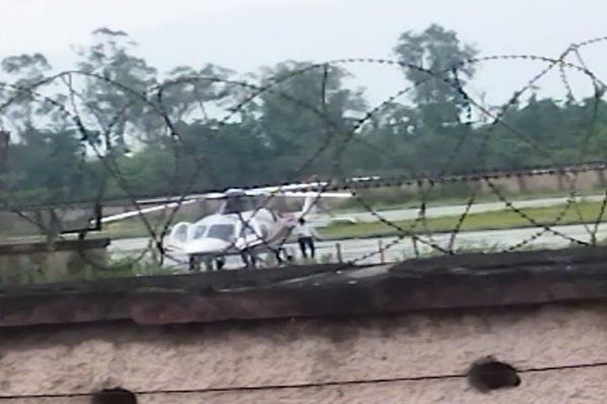Uttarakhand CM Pushkar Dhami Helicopter Emergency Landing At Pantnagar Airport 