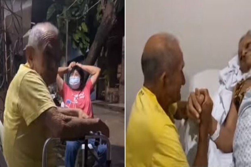 Man Wait For Wife Coming Home From Hospital After 6 Months Video Viral