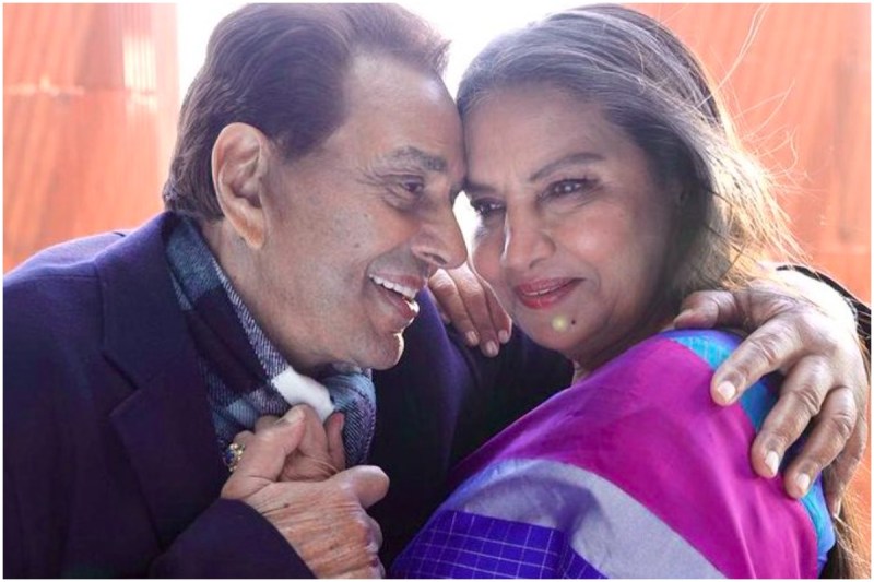 dharmendra share photo with shabana azmi