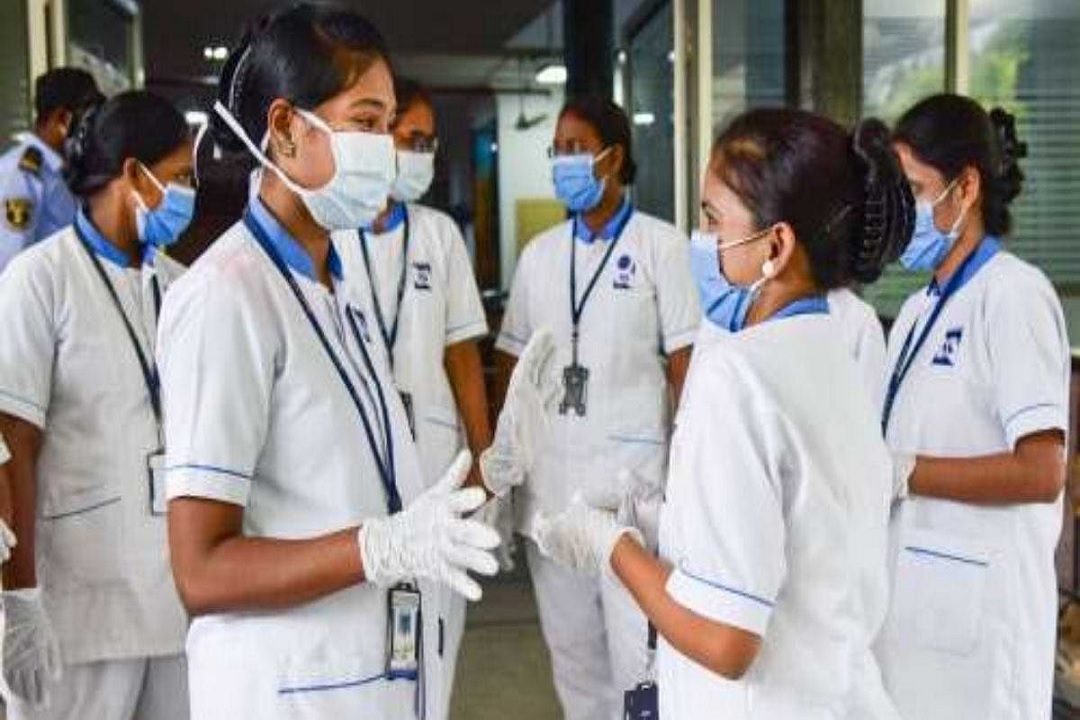 No longer white, nurses will be seen wearing navy blue paint, sky blue