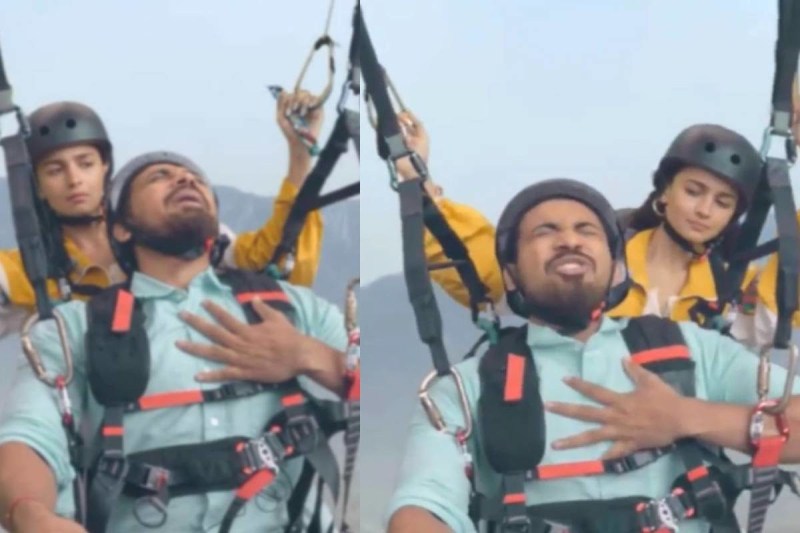 'भाई... लैंड करा दे' बोलने वाले लड़के के साथ Alia Bhatt ने की 'पैराग्लाइडिंग'