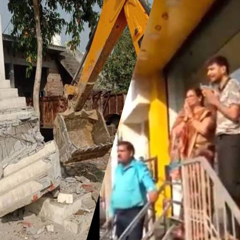 Bulldozer Action in Unnao video viral Family said we are BJP Voters