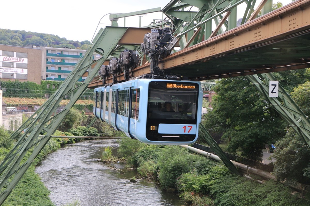 Know about Germany Wuppertal Suspension Railway Where Train Run Under Track
