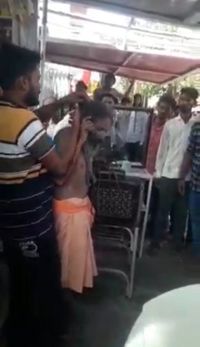 The sadhu was dragged, beaten, chopped off in the Haat Bazar