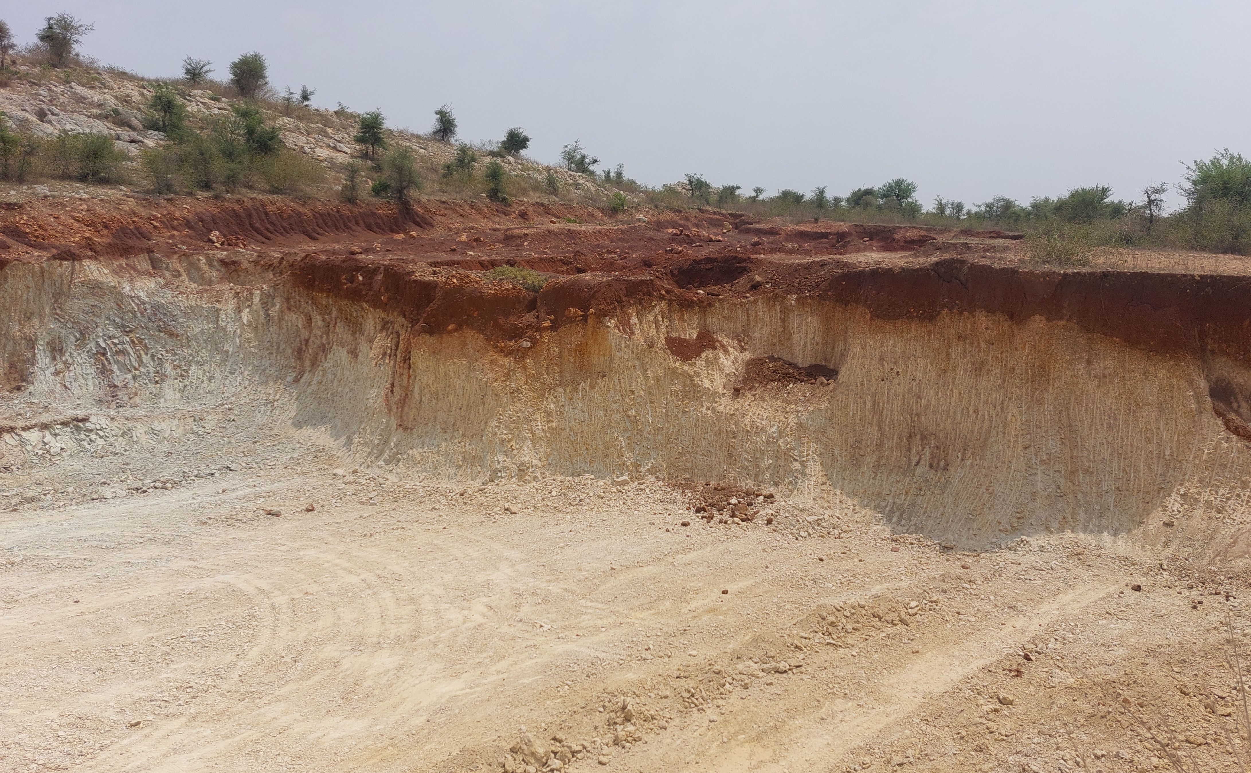 The hill was also sieved, fear of illegal miners in the village
