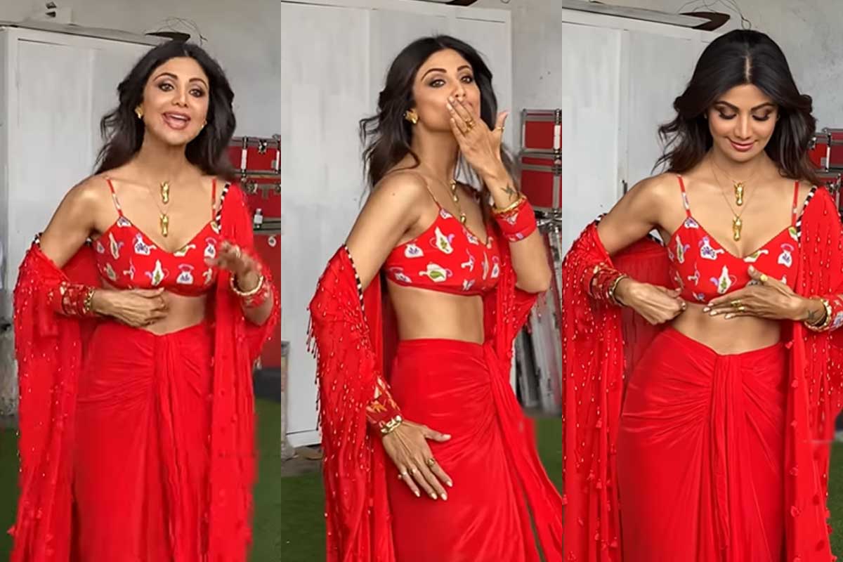 shilpa shetty brutally trolled for her hands while adjusting dress