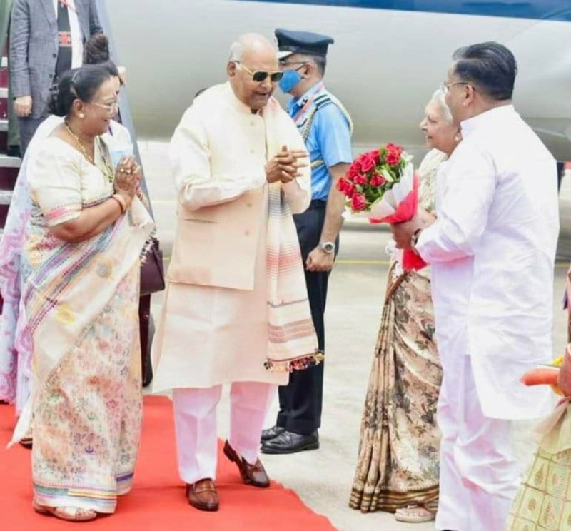 President Kovind in His Village Paraunkh With PM Modi and CM Yogi