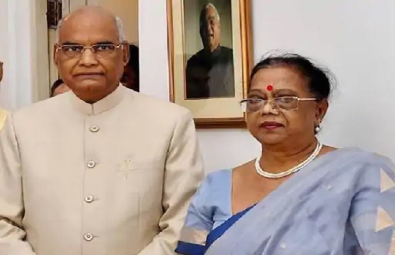 राष्ट्रपति रामनाथ कोविंद और उनकी पत्नी सविता कोविंद