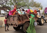 Risk of life in riding a tractor trolley