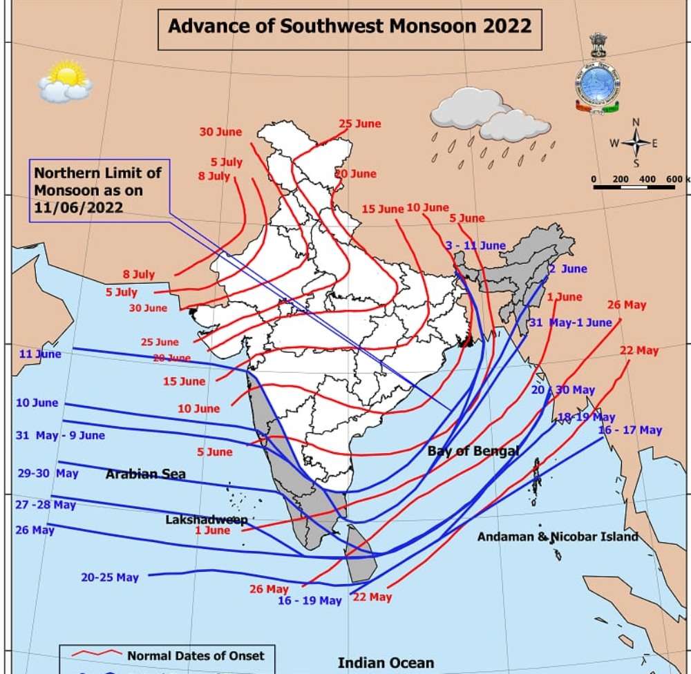monsoon 2022 update : मानसून की रफ्तार हुई कम, जानिए अब कब से शुरू होगी झमाझम बारिश
