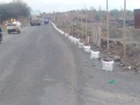 Highway construction company waiting for accidents