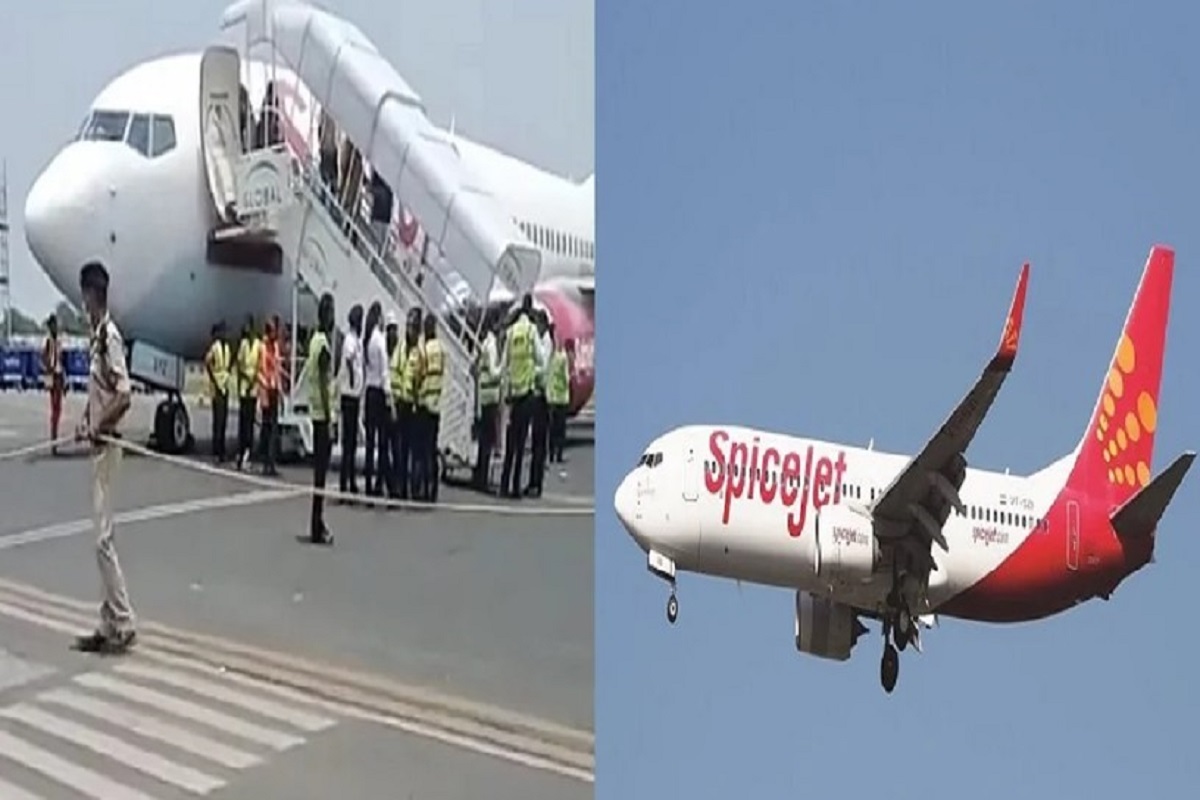 spicejet.jpFire on Patna-Delhi SpiceJet flight, plane landed immediatelyg