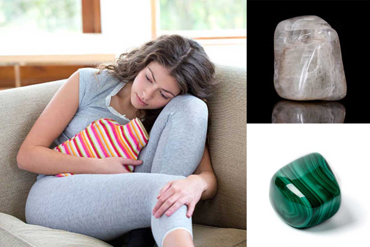 menstrual problems, crystal for menstrual cramps, masik dharm me dard ke upay, periods me pet dard, malachite crystal benefits, moonstone crystal benefits, fluroite crystal, mood swings in periods, ratna shastra, latest religious news, moon planet in astrology, mars planet astrology, depression during periods,