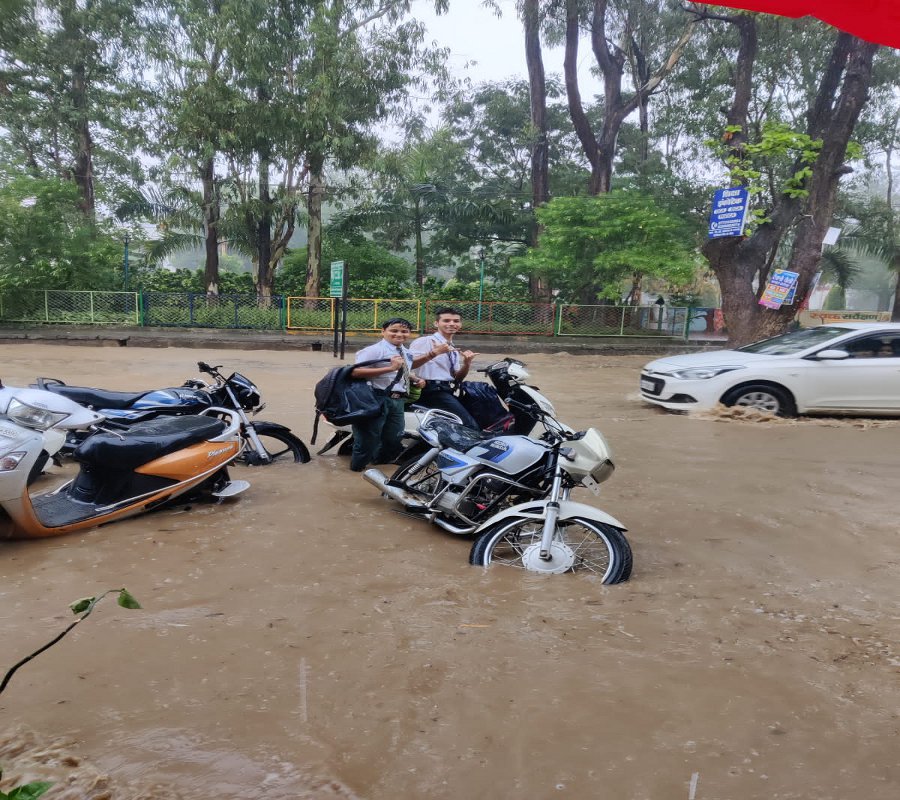 The first rain of monsoon exposed the drainage system of the city
