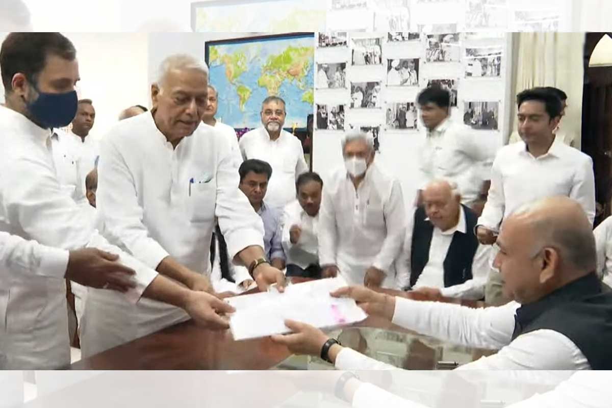 Presidential Election Yashwant Sinha File Nomination In the presence of Oppositions Big Leaders