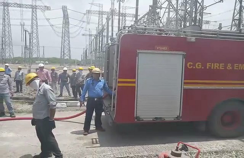 पॉवर ग्रिड के भैसमा सब स्टेशन में लगी आग, जबलपुर पैनल में लाखों का नुकसान