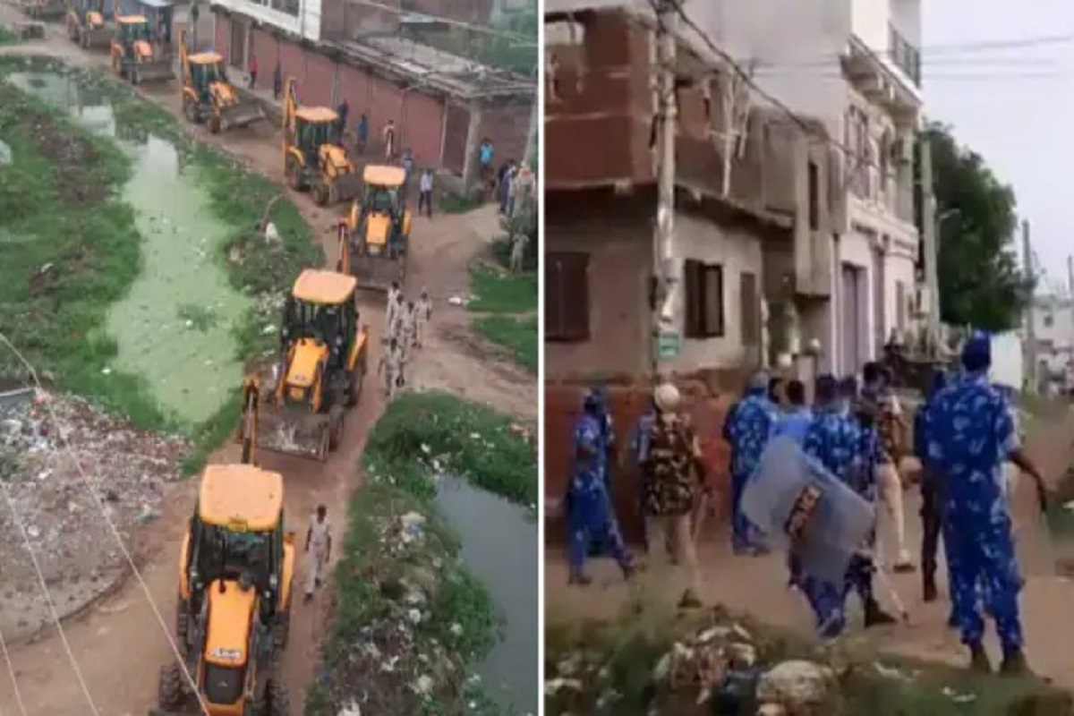 Bihar CM Nitish kumar buldozer plan failed in Patna Rajiv Nagar, people attack on police