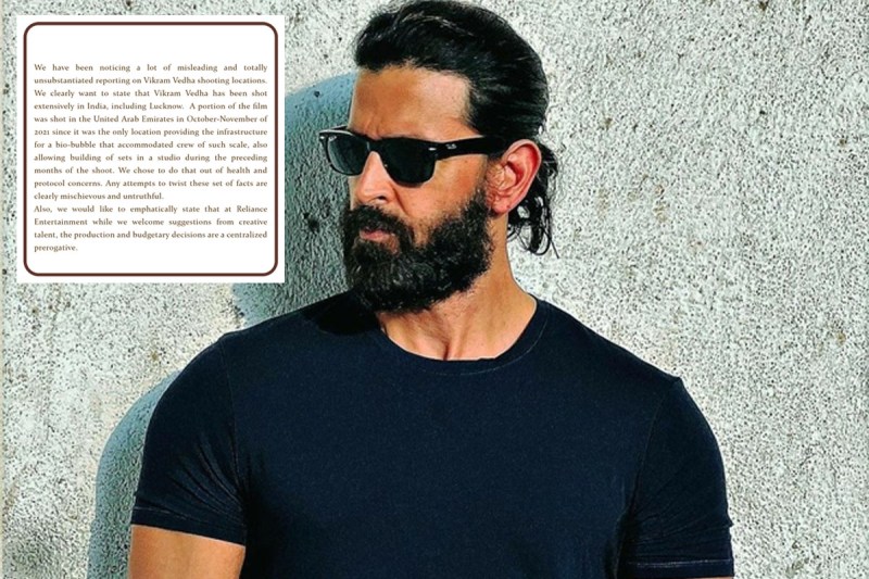 Hrithik Roshan की फिल्म 'विक्रम वेधा' की शूटिंग का मेकर्स ने बताया सच