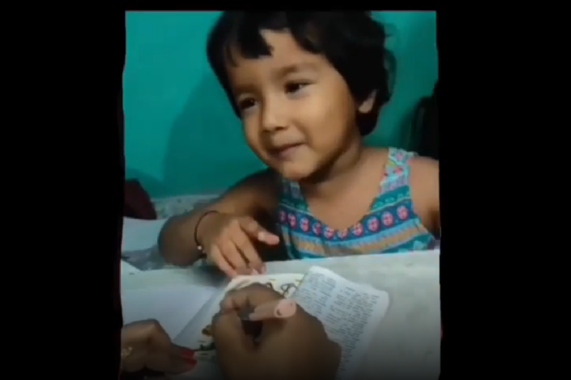 Kid sings Kaccha Badam Song when mother shows her Almond Picture, Viral Video
