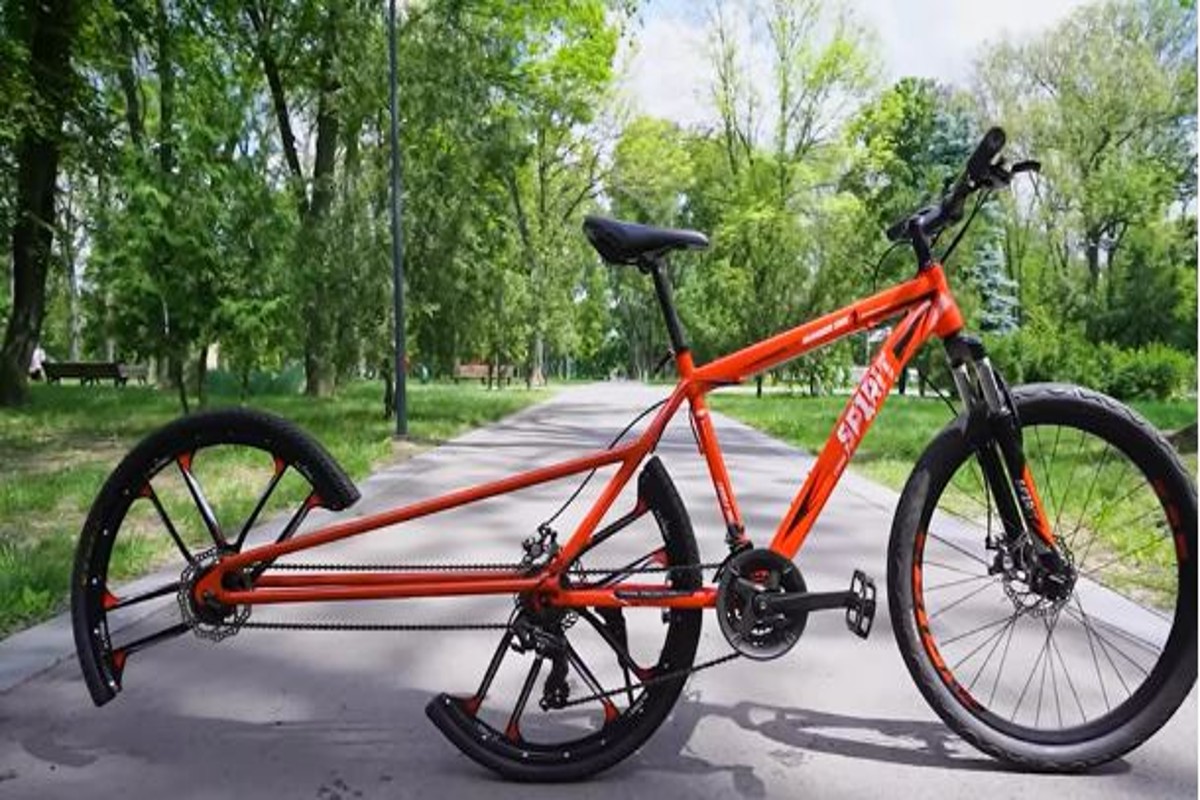 Man Makes Bicycle With Rear Wheel Split In Half Video Viral