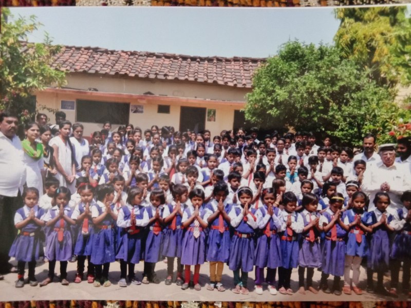 Education being given in English medium to the children in the village