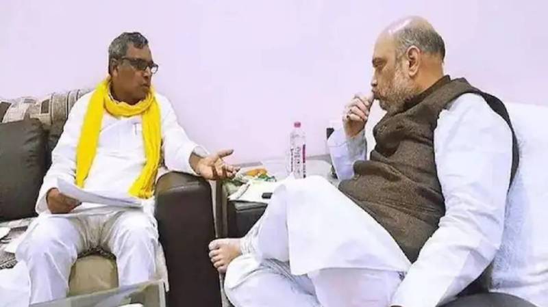 File Photo of Amit Shah with OP rajbhar