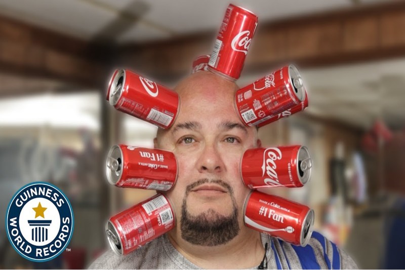 American man can sticking world record