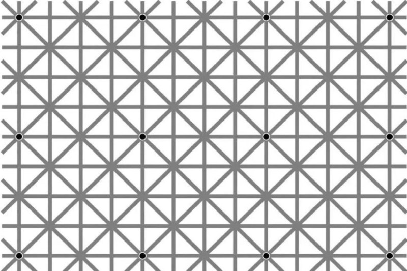 Optical Illusion: How many black dots can you find? only genius will find all at once