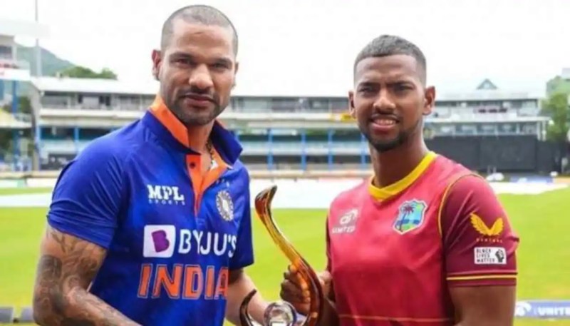 ind vs wi 1st odi shikhar dhawan oldest captain score half century